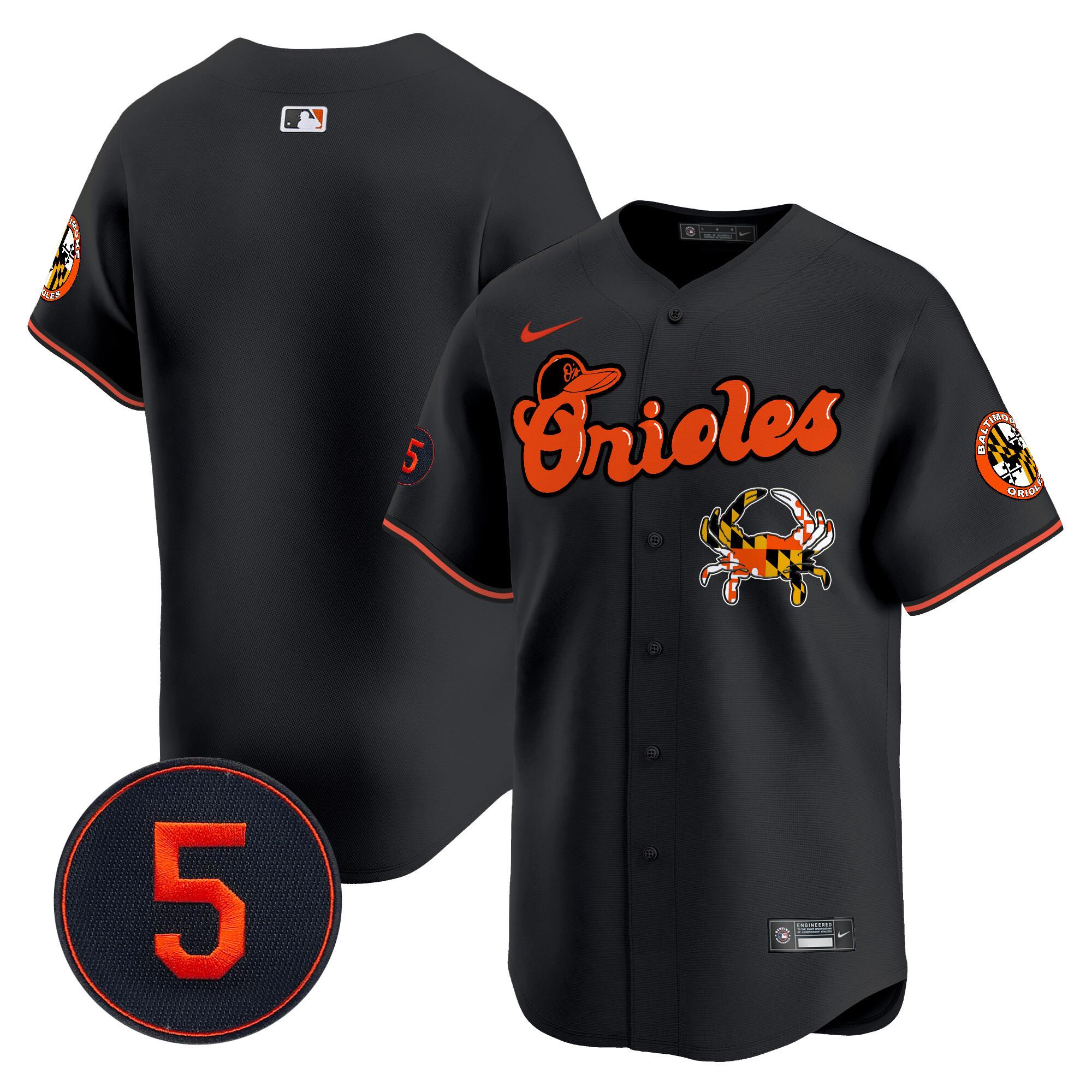 Men’s Baltimore Orioles Robinson Patch Vapor Premier Limited Jersey V6 - All Stitched - Image 32
