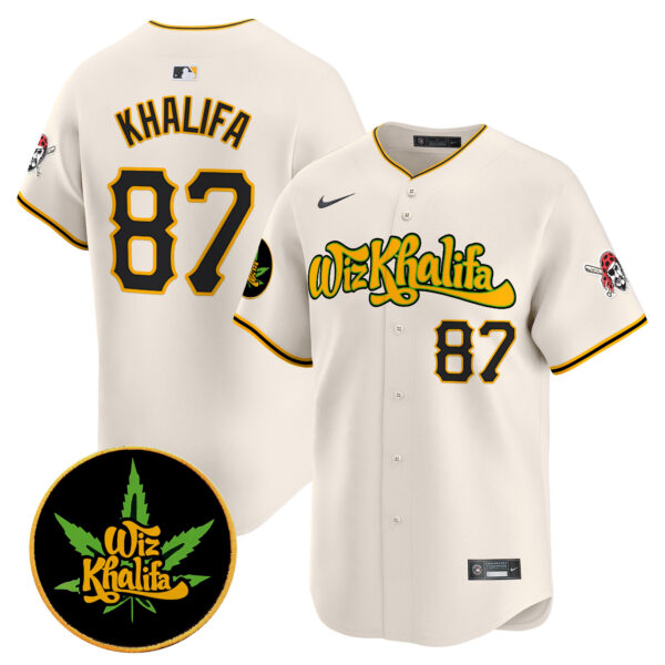 Men's Pittsburgh Pirates Wiz Khalifa Vapor Premier Limited Jersey - All Stitched - Image 15