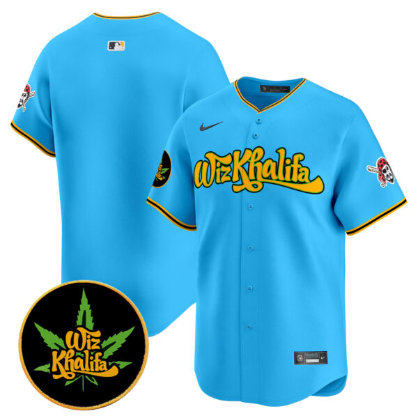 Men's Pittsburgh Pirates Wiz Khalifa Vapor Premier Limited Jersey - All Stitched - Image 35