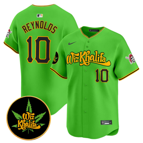 Men's Pittsburgh Pirates Wiz Khalifa Vapor Premier Limited Jersey - All Stitched - Image 37
