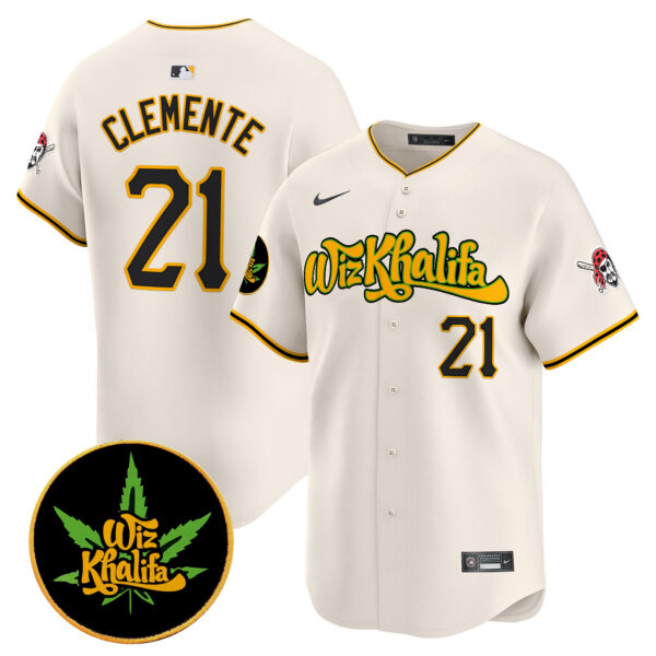 Men's Pittsburgh Pirates Wiz Khalifa Vapor Premier Limited Jersey - All Stitched - Image 20