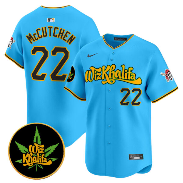 Men's Pittsburgh Pirates Wiz Khalifa Vapor Premier Limited Jersey - All Stitched - Image 31