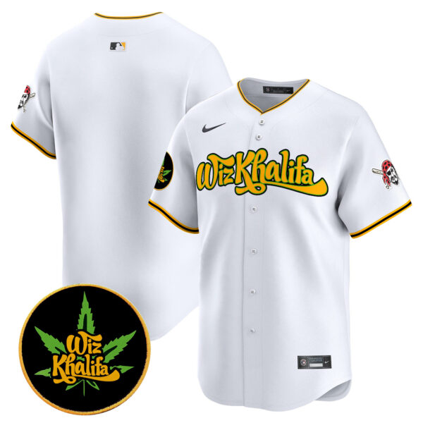 Men's Pittsburgh Pirates Wiz Khalifa Vapor Premier Limited Jersey - All Stitched - Image 7