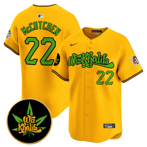 Men's Pittsburgh Pirates Wiz Khalifa Vapor Premier Limited Jersey - All Stitched - Image 24