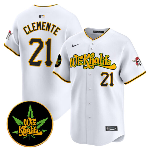 Men's Pittsburgh Pirates Wiz Khalifa Vapor Premier Limited Jersey - All Stitched - Image 6