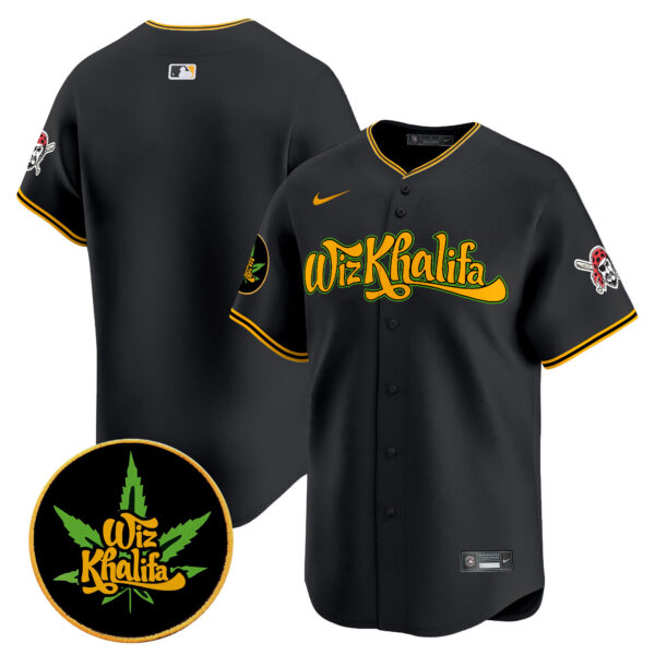Men's Pittsburgh Pirates Wiz Khalifa Vapor Premier Limited Jersey - All Stitched - Image 14