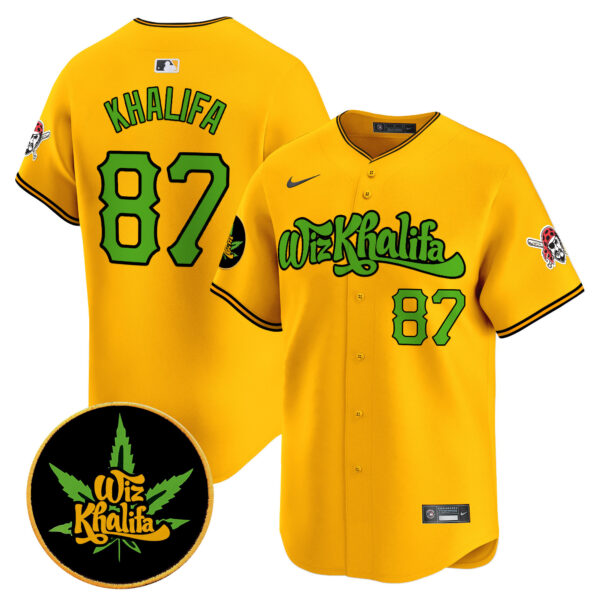Men's Pittsburgh Pirates Wiz Khalifa Vapor Premier Limited Jersey - All Stitched - Image 22