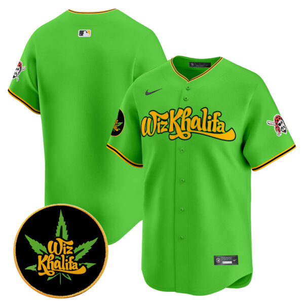Men's Pittsburgh Pirates Wiz Khalifa Vapor Premier Limited Jersey - All Stitched - Image 42