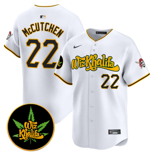 Men's Pittsburgh Pirates Wiz Khalifa Vapor Premier Limited Jersey - All Stitched - Image 3