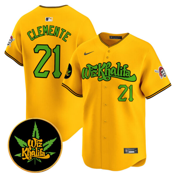 Men's Pittsburgh Pirates Wiz Khalifa Vapor Premier Limited Jersey - All Stitched - Image 27