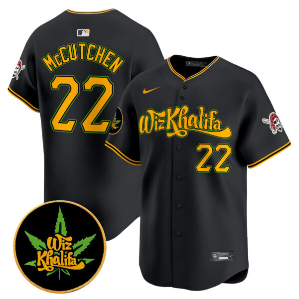 Men's Pittsburgh Pirates Wiz Khalifa Vapor Premier Limited Jersey - All Stitched - Image 10