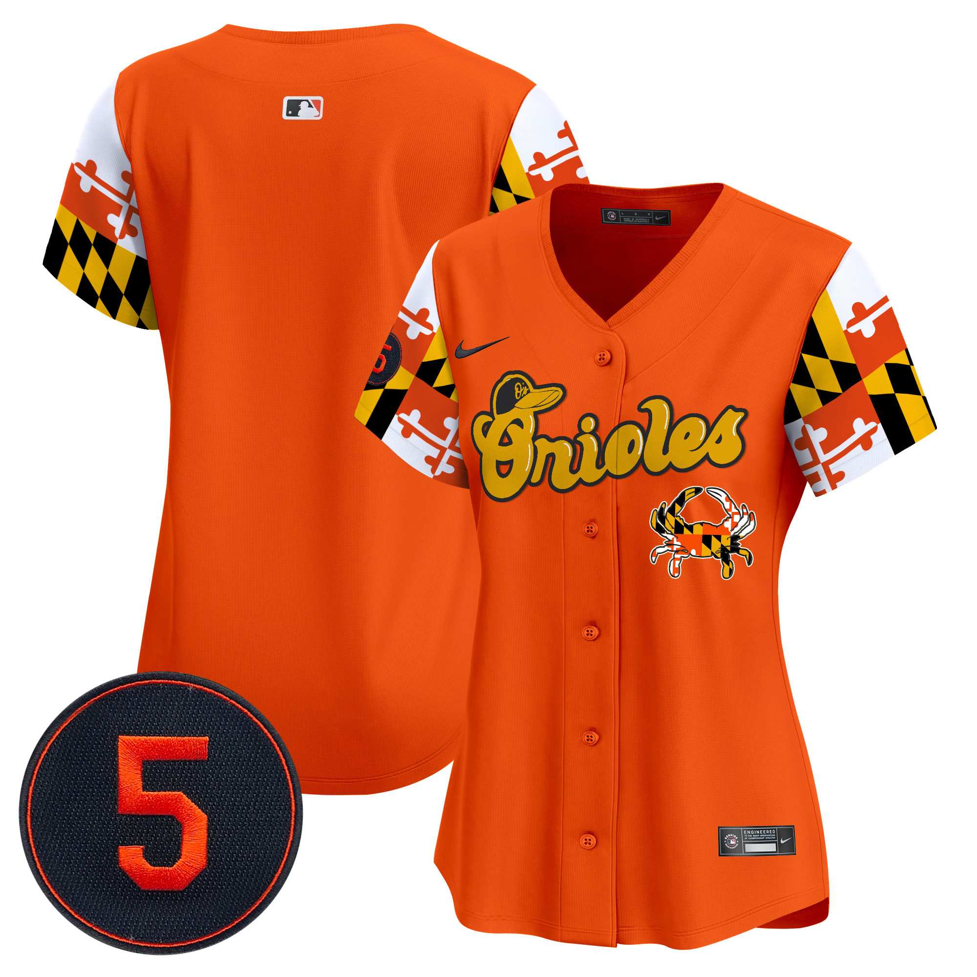 Women’s Baltimore Orioles Robinson Patch Vapor Premier Limited Jersey V7 - All Stitched - Image 32