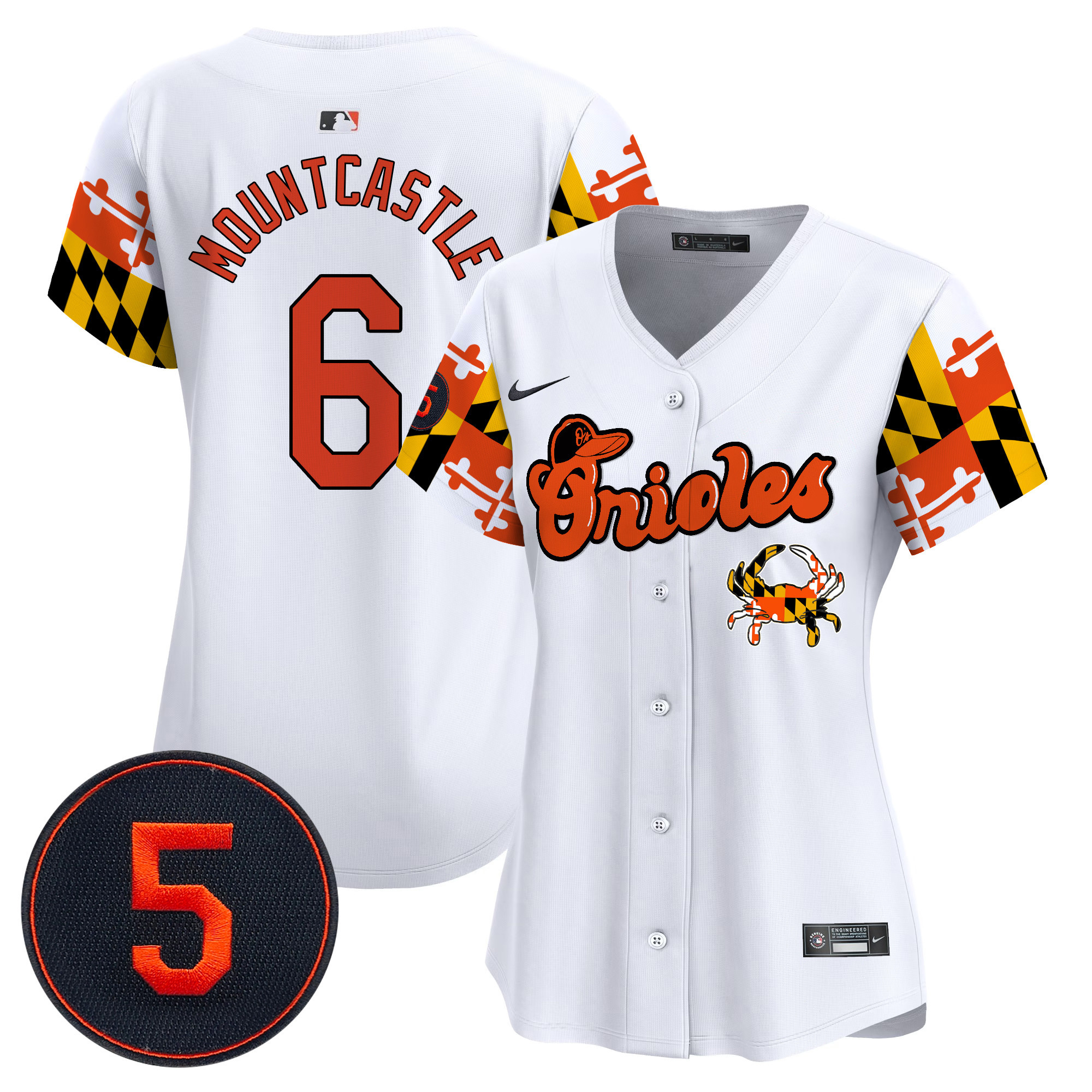 Women’s Baltimore Orioles Robinson Patch Vapor Premier Limited Jersey V7 - All Stitched - Image 11