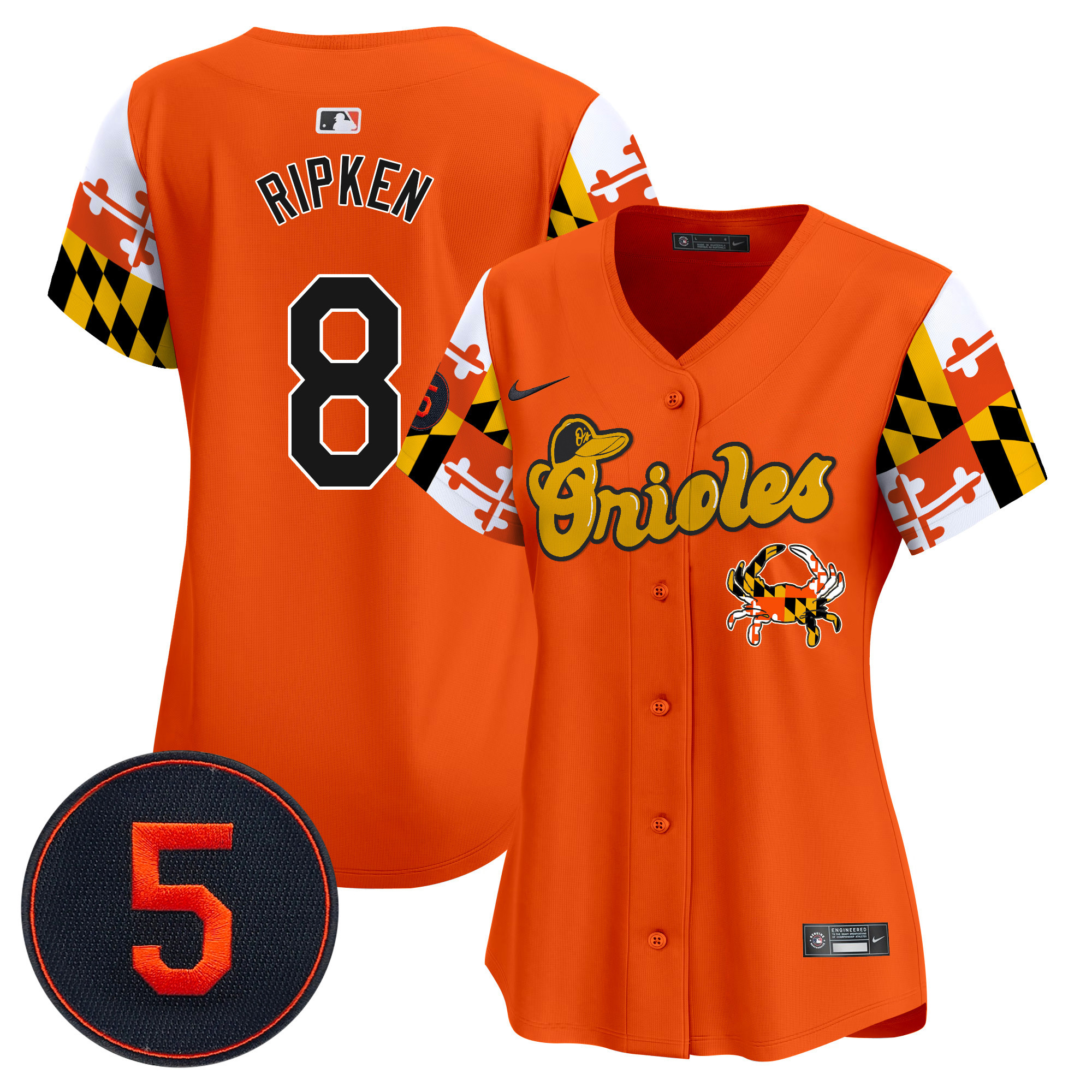Women’s Baltimore Orioles Robinson Patch Vapor Premier Limited Jersey V7 - All Stitched - Image 30