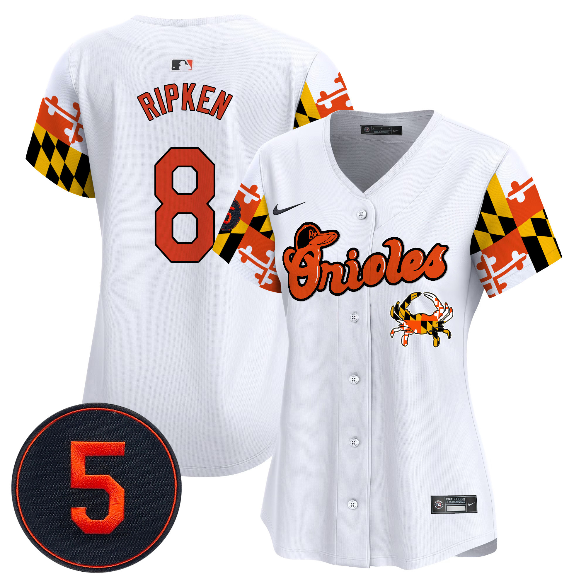 Women’s Baltimore Orioles Robinson Patch Vapor Premier Limited Jersey V7 - All Stitched - Image 14