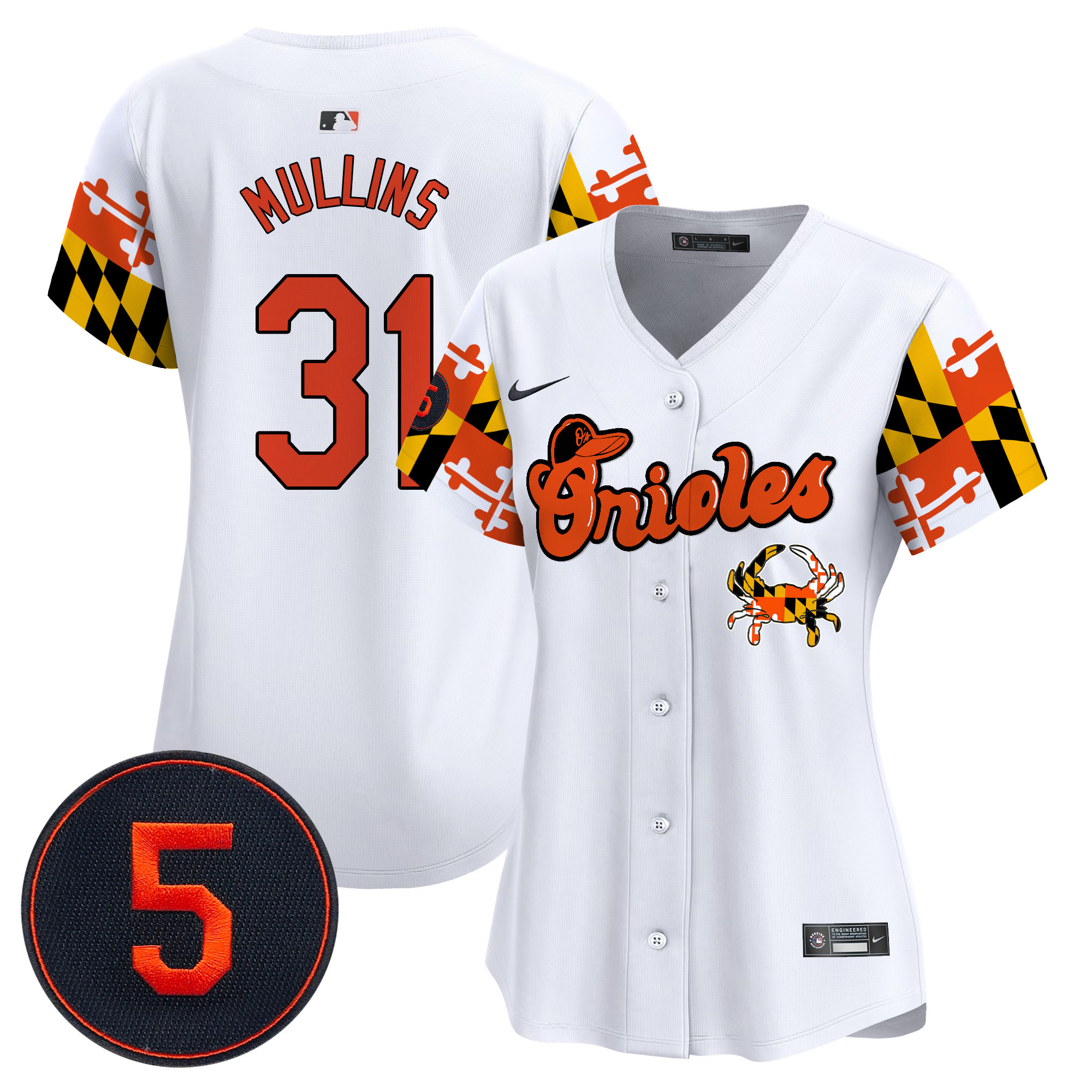 Women’s Baltimore Orioles Robinson Patch Vapor Premier Limited Jersey V7 - All Stitched - Image 12