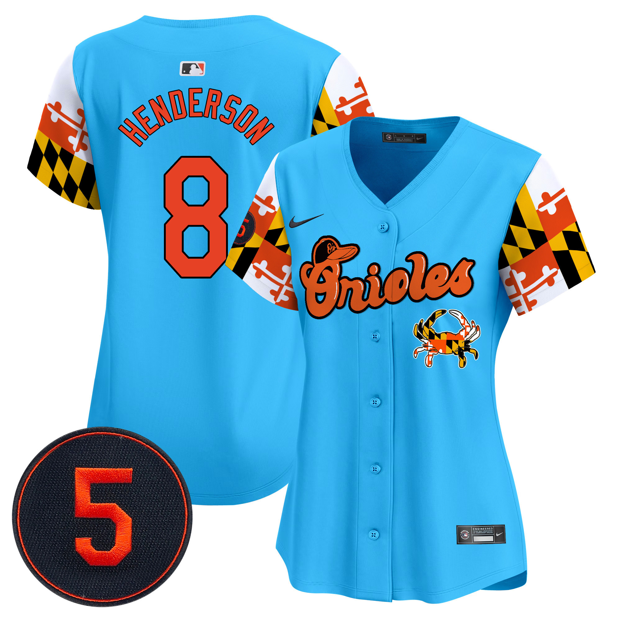Women’s Baltimore Orioles Robinson Patch Vapor Premier Limited Jersey V7 - All Stitched - Image 39