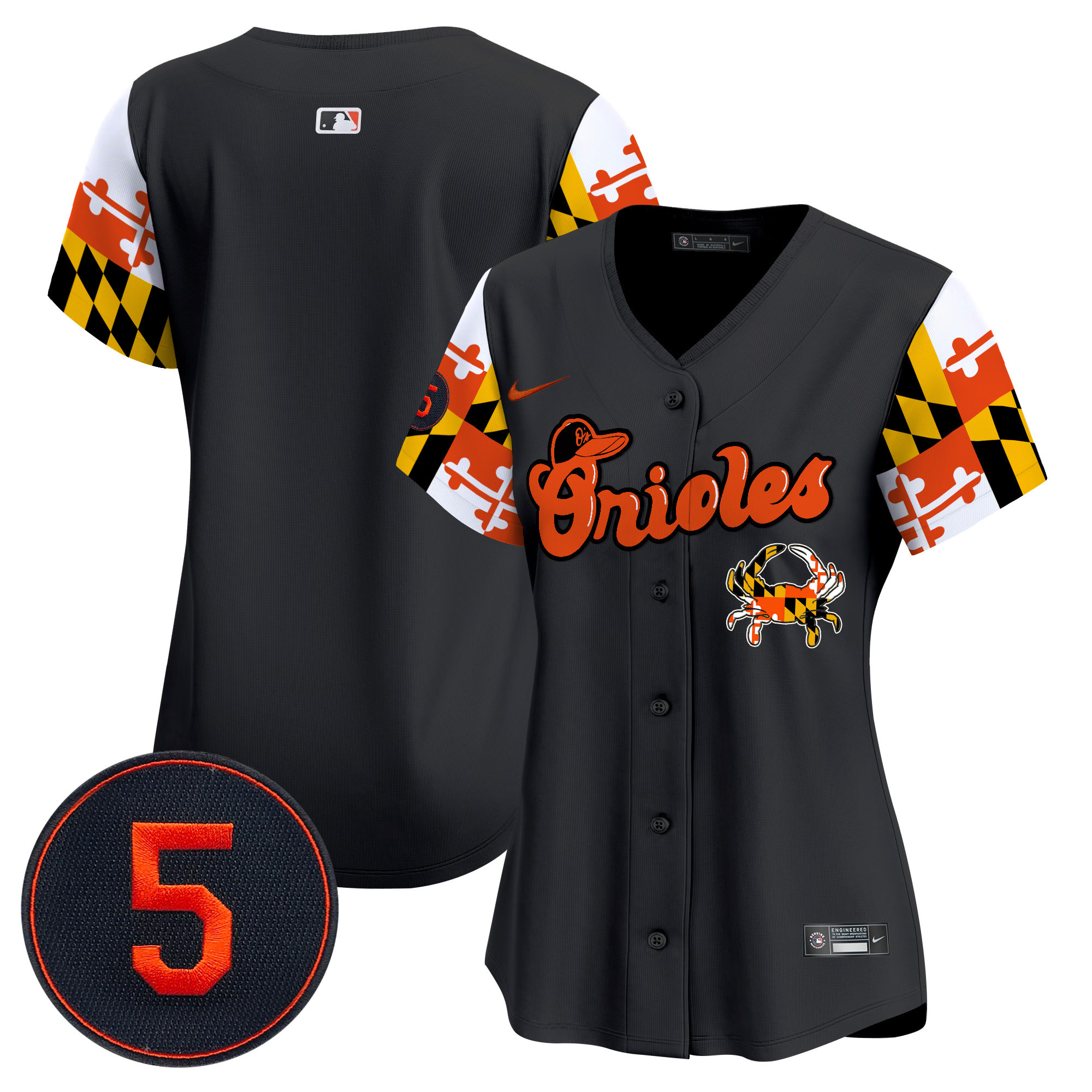 Women’s Baltimore Orioles Robinson Patch Vapor Premier Limited Jersey V7 - All Stitched - Image 24