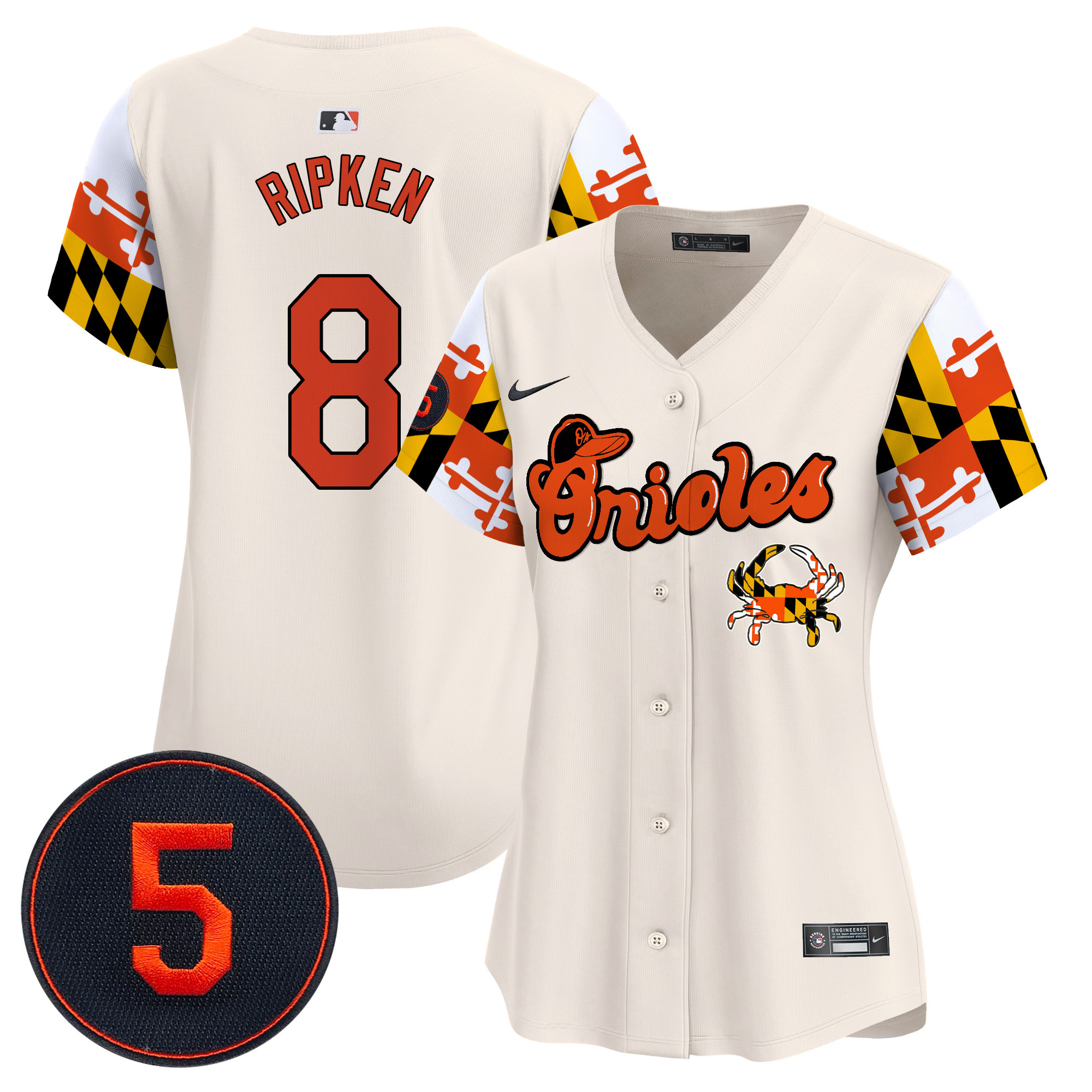Women’s Baltimore Orioles Robinson Patch Vapor Premier Limited Jersey V7 - All Stitched - Image 6