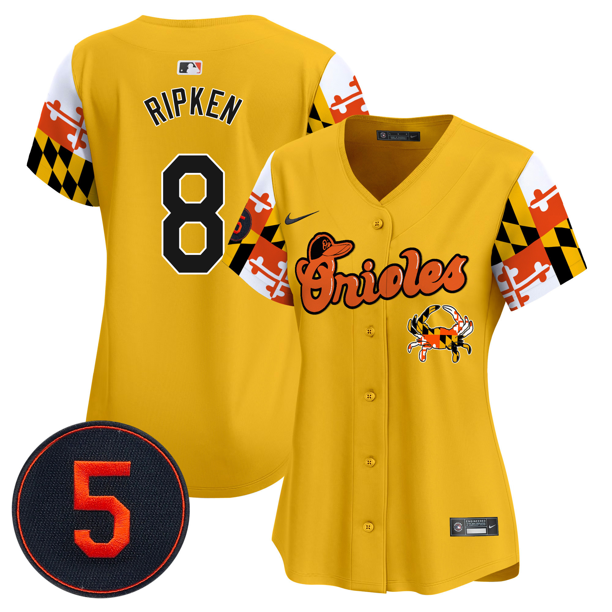 Women’s Baltimore Orioles Robinson Patch Vapor Premier Limited Jersey V7 - All Stitched - Image 46
