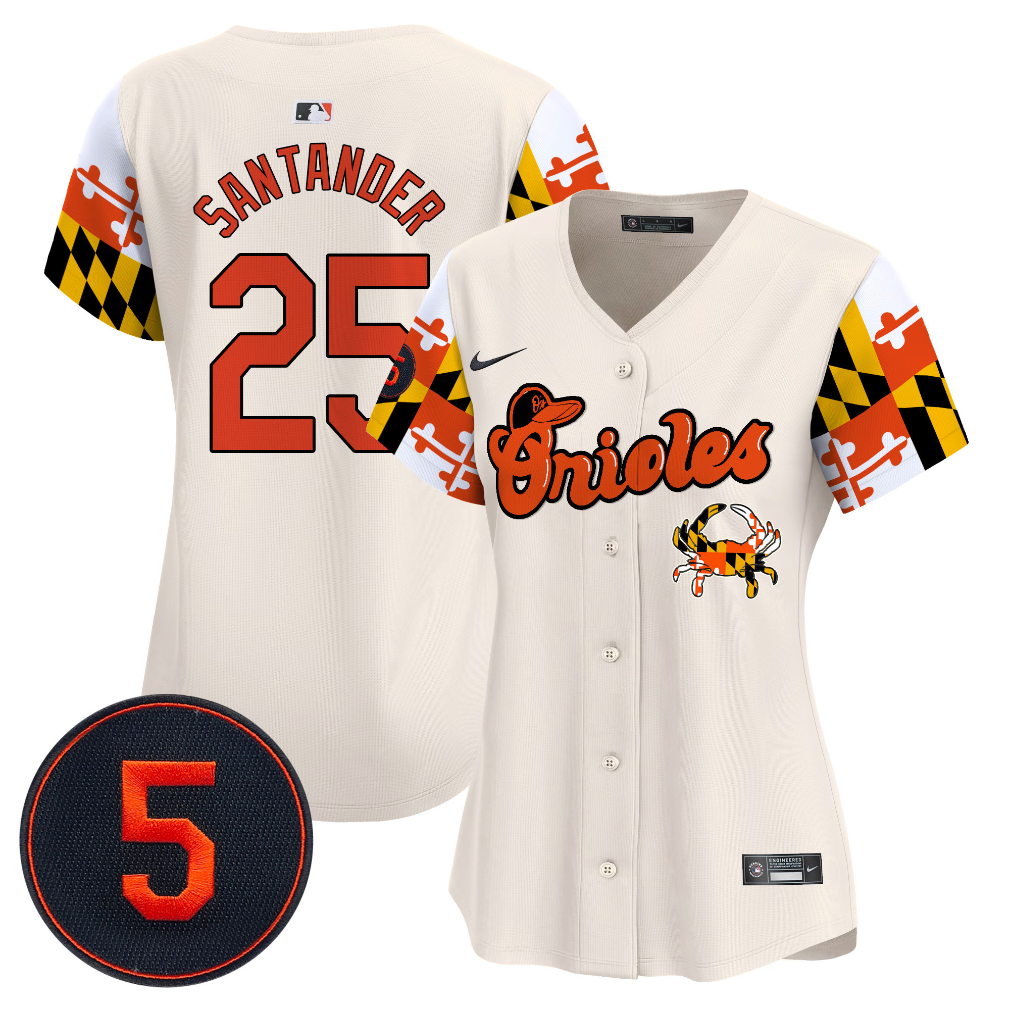 Women’s Baltimore Orioles Robinson Patch Vapor Premier Limited Jersey V7 - All Stitched - Image 5