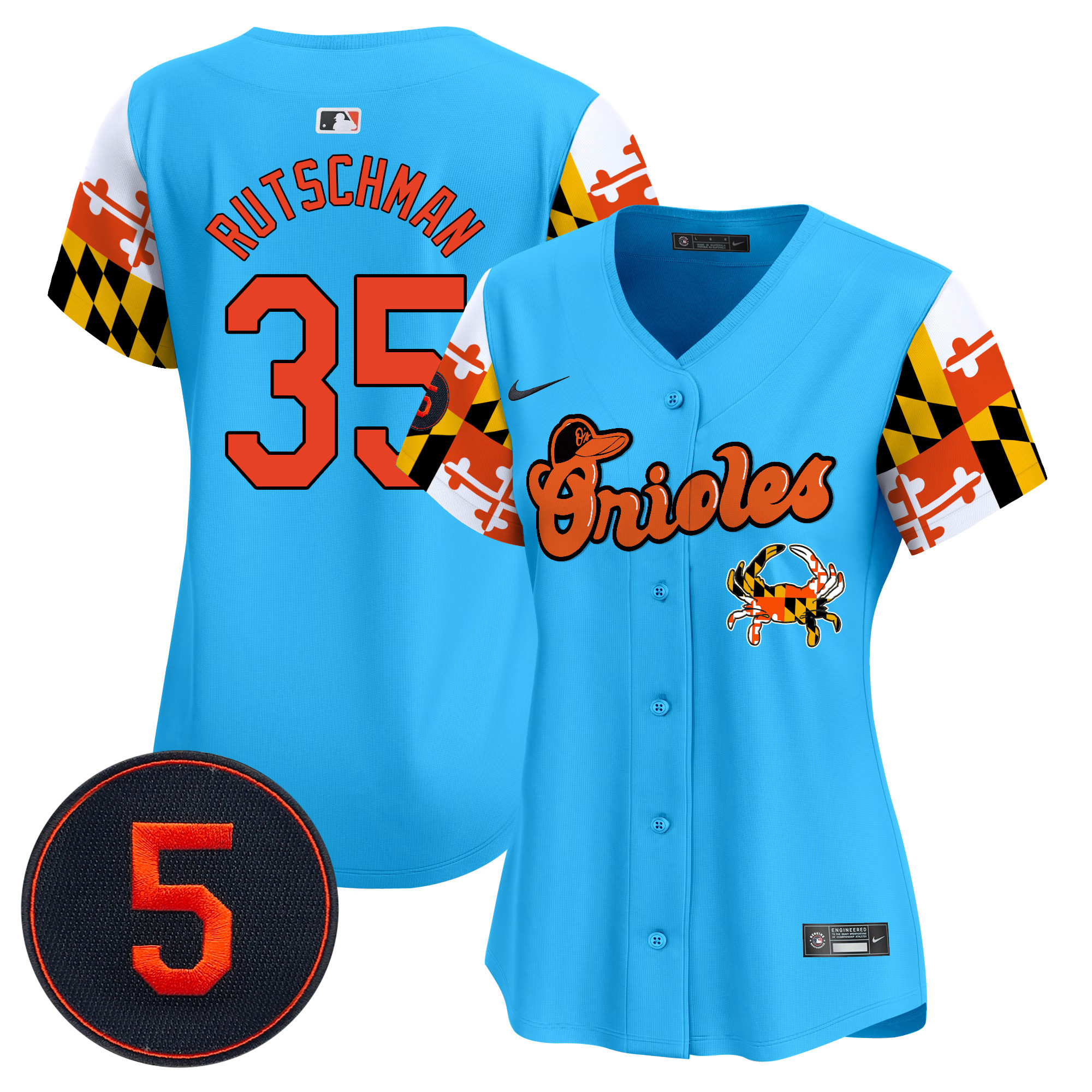 Women’s Baltimore Orioles Robinson Patch Vapor Premier Limited Jersey V7 - All Stitched - Image 33