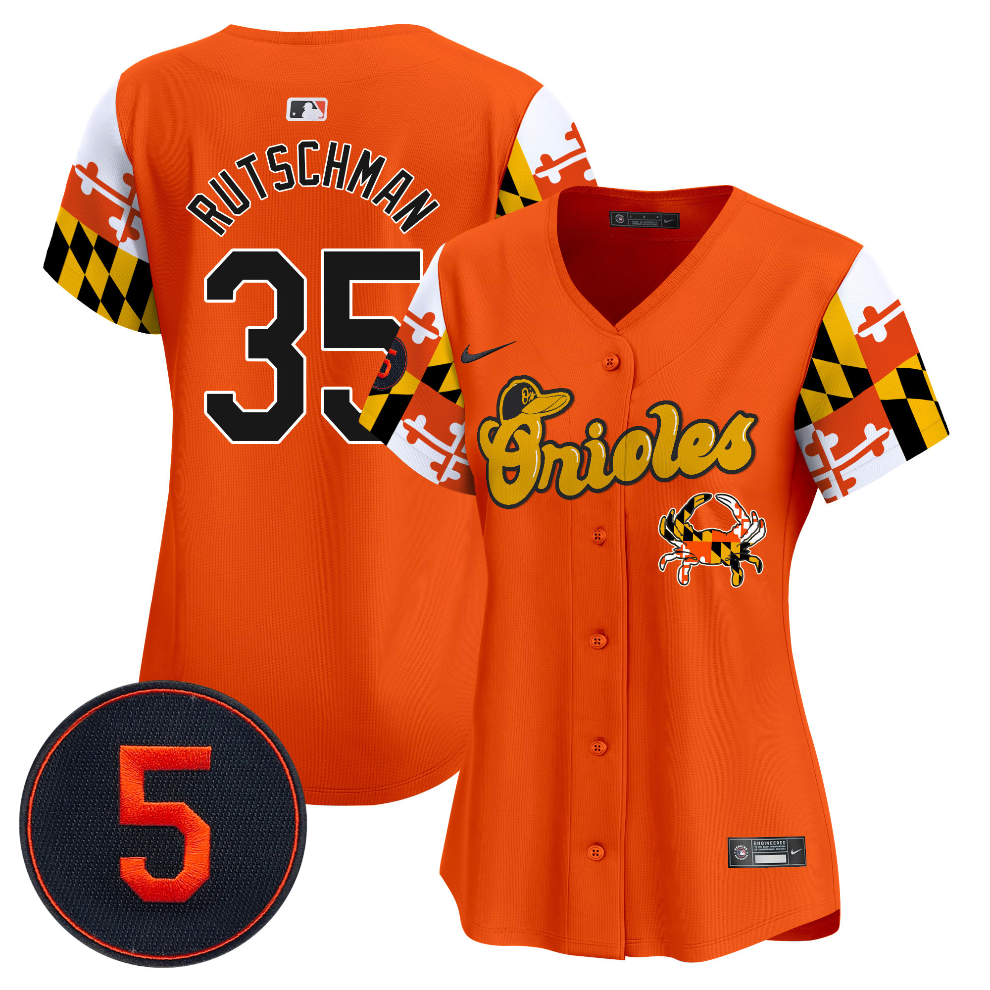 Women’s Baltimore Orioles Robinson Patch Vapor Premier Limited Jersey V7 - All Stitched - Image 25