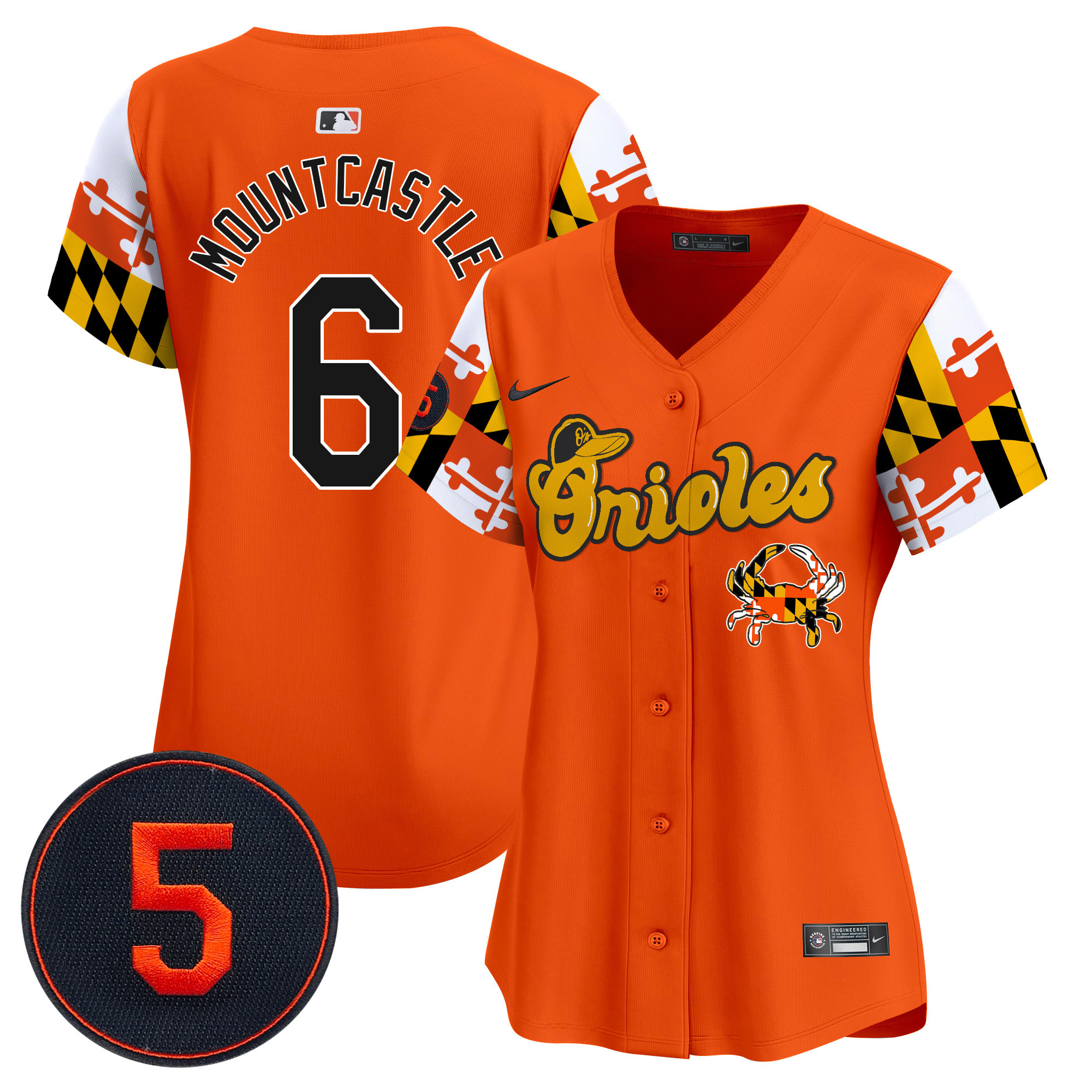 Women’s Baltimore Orioles Robinson Patch Vapor Premier Limited Jersey V7 - All Stitched - Image 27