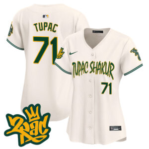 Women's Oakland Athletics Tupac Shakur Vapor Premier Limited Jersey - All Stitched