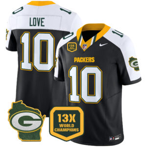 Men's Packers 13 Time World Champions & Home Patch Vapor Limited Jersey – All Stitched