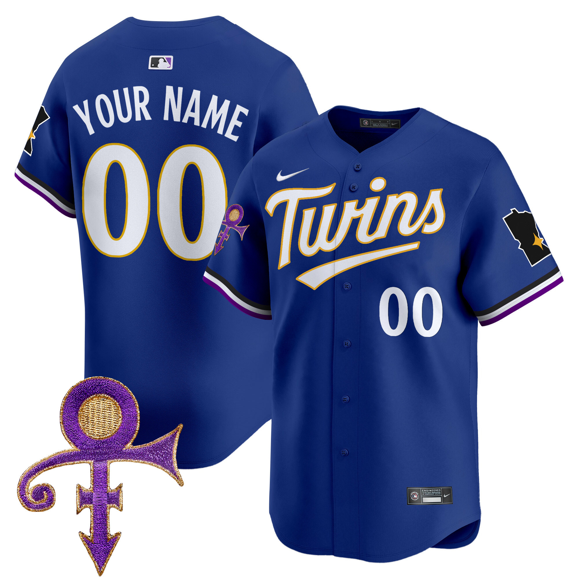 Minnesota Twins Prince Patch Vapor Premier Limited Custom Jersey V3 - All Stitched - Image 6