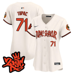 Women’s Baltimore Orioles Tupac Shakur Vapor Premier Limited Jersey - All Stitched
