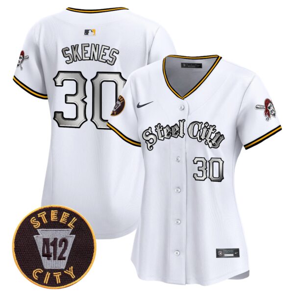 Women's Pittsburgh Pirates 412 Patch Vapor Premier Limited Jersey V2 - All Stitched - Image 4