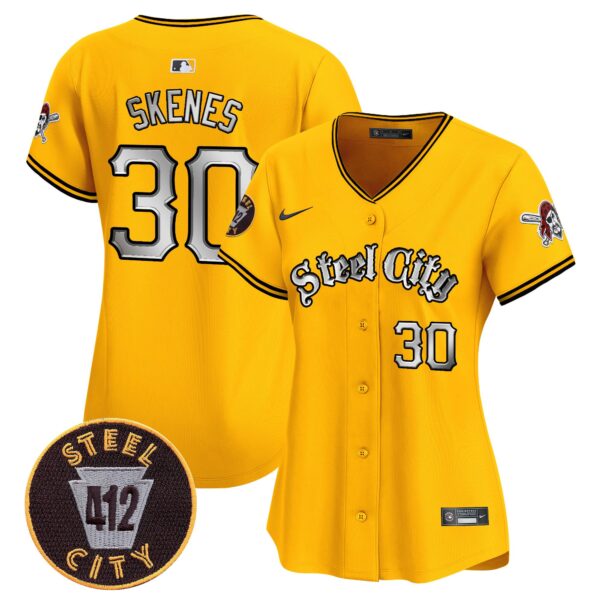 Women's Pittsburgh Pirates 412 Patch Vapor Premier Limited Jersey V2 - All Stitched - Image 22