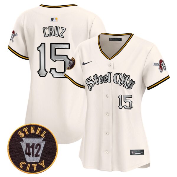 Women's Pittsburgh Pirates 412 Patch Vapor Premier Limited Jersey V2 - All Stitched - Image 15