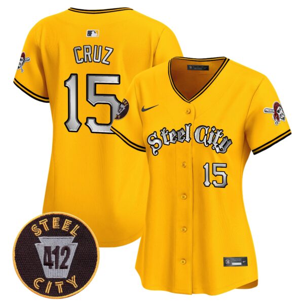 Women's Pittsburgh Pirates 412 Patch Vapor Premier Limited Jersey V2 - All Stitched - Image 21