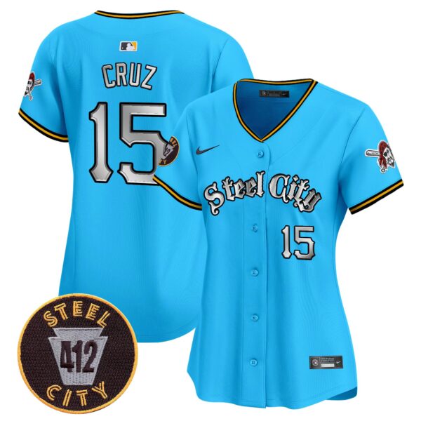 Women's Pittsburgh Pirates 412 Patch Vapor Premier Limited Jersey V2 - All Stitched - Image 27