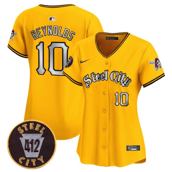 Women's Pittsburgh Pirates 412 Patch Vapor Premier Limited Jersey V2 - All Stitched - Image 19