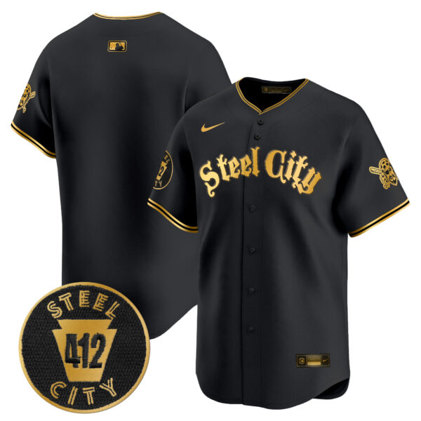 Men's Pittsburgh Pirates 412 Patch Vapor Premier Limited Jersey V5 - All Stitched - Image 6