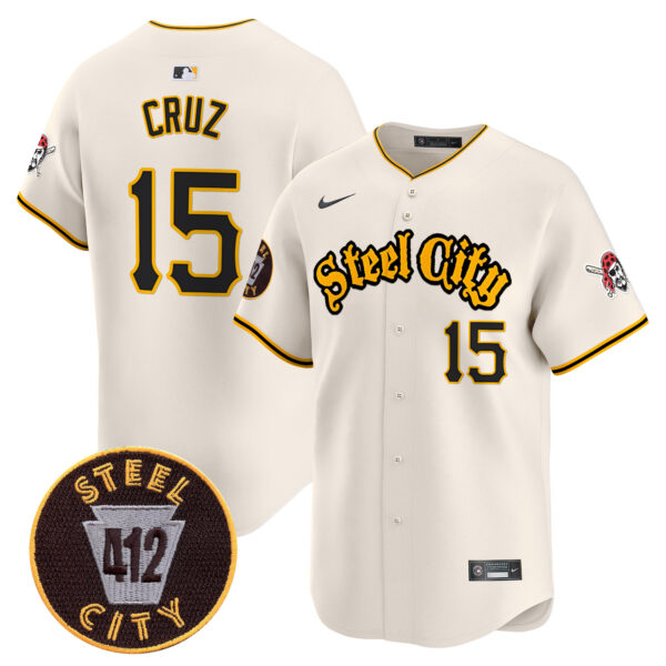 Men's Pittsburgh Pirates 412 Patch Vapor Premier Limited Jersey V5 - All Stitched - Image 27