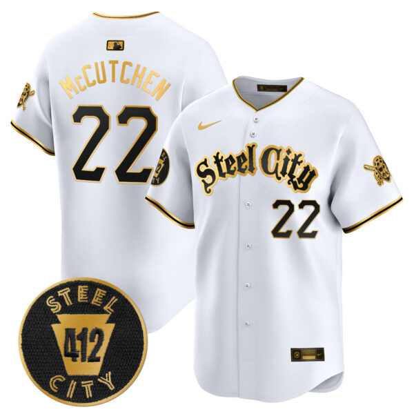 Men's Pittsburgh Pirates 412 Patch Vapor Premier Limited Jersey V5 - All Stitched - Image 8
