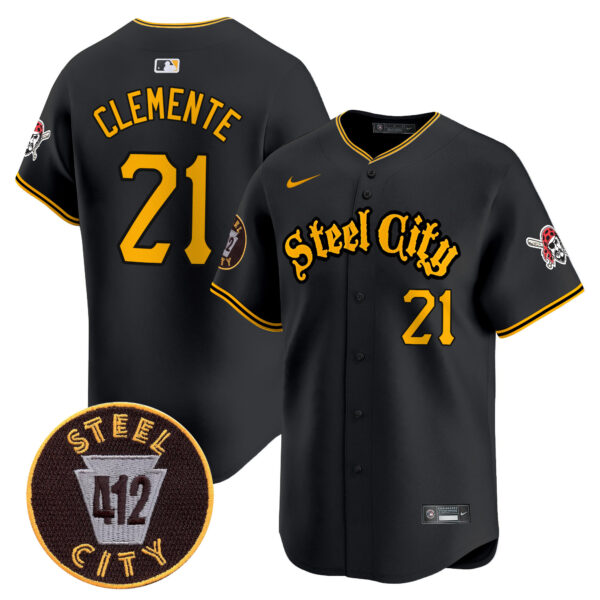 Men's Pittsburgh Pirates 412 Patch Vapor Premier Limited Jersey V5 - All Stitched - Image 23