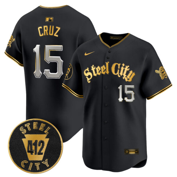 Men's Pittsburgh Pirates 412 Patch Vapor Premier Limited Jersey V5 - All Stitched - Image 3