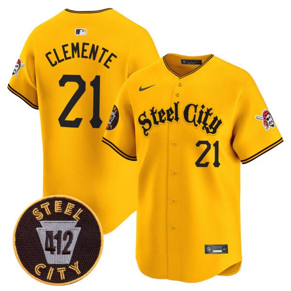 Men's Pittsburgh Pirates 412 Patch Vapor Premier Limited Jersey V5 - All Stitched - Image 35
