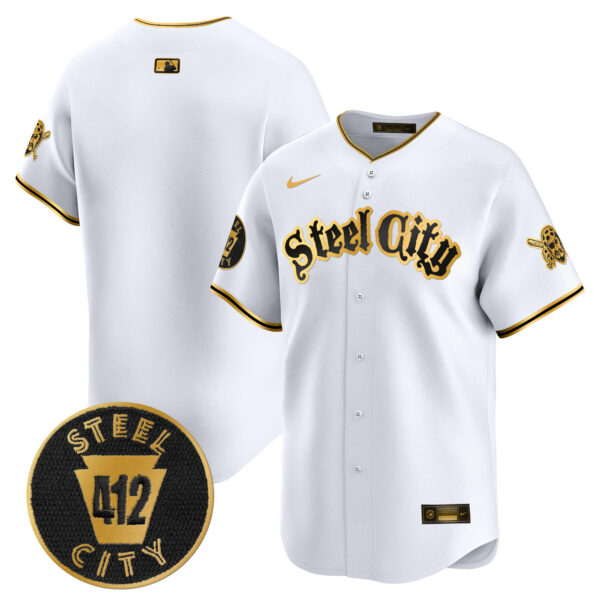 Men's Pittsburgh Pirates 412 Patch Vapor Premier Limited Jersey V5 - All Stitched - Image 12