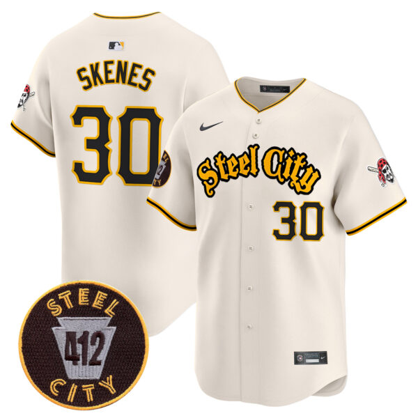 Men's Pittsburgh Pirates 412 Patch Vapor Premier Limited Jersey V5 - All Stitched - Image 28