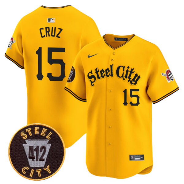 Men's Pittsburgh Pirates 412 Patch Vapor Premier Limited Jersey V5 - All Stitched - Image 33