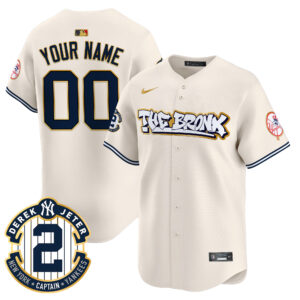 New York Yankees The Bronx Graffiti Gold Trim Vapor Premier Limited Custom Jersey - All Stitched