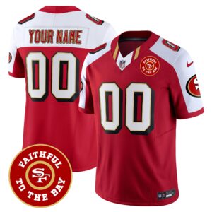 49ers Faithful To The Bay Patch Vapor Limited Custom Jersey V9 - All Stitched