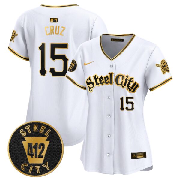 Women's Pittsburgh Pirates 412 Patch Vapor Premier Limited Jersey V5 - All Stitched - Image 9